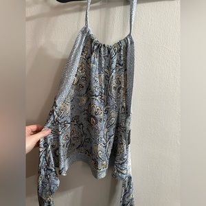 Blue Paisley Halter Top